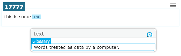 Tagged text with wordlist